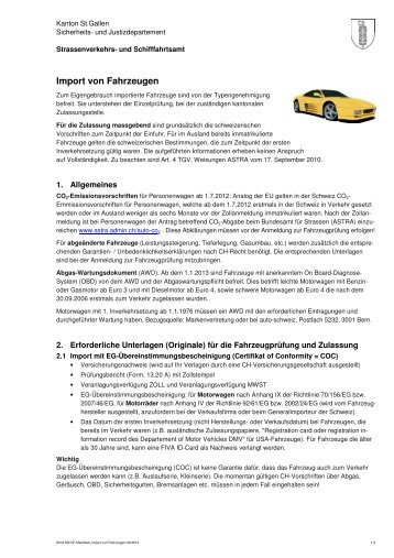 Merkblatt Import von Fahrzeugen - Strassenverkehrs- und ...
