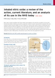 Inhaled nitric oxide: a review of the action, current literature ... - JICS