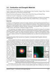 3.2 Combustion and Energetic Materials - Center for Simulation of ...