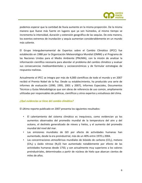 EDUCACIÓN EN CAMBIO CLIMÁTICO - Centro Mario Molina