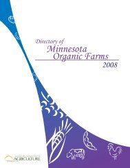 Directory of Minnesota Organic Farms 2008 - Minnesota State ...