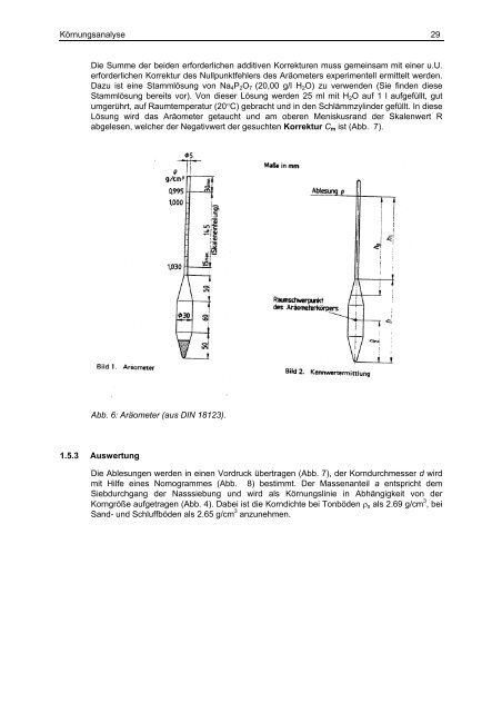 Bodenkundliches Praktikum I - Bodenkunde und Bodenphysik ...