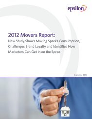 2012 Movers Report: - Epsilon