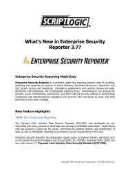 What's New in Enterprise Security Reporter 3.7? - Cerberis