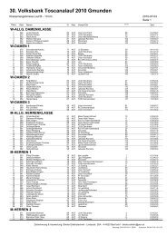 Ergebnisliste Lauf B - Sportunion Gmunden