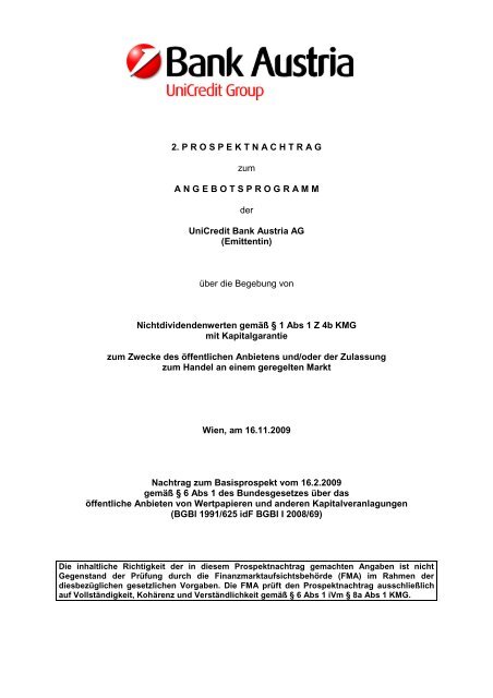 Emittentin Bank Austria
