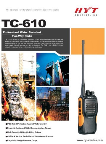 TC-610 Brochure - Hytera America, Inc.