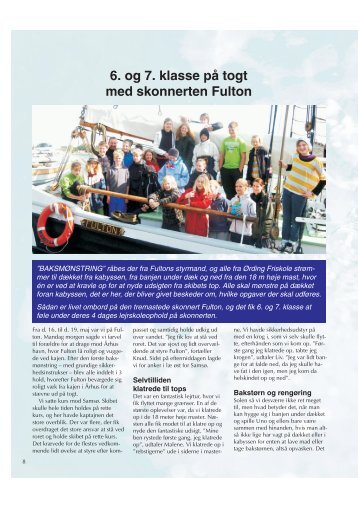 6. og 7. klasse pÃ¥ togt med skonnerten Fulton - Friskolebladet.dk