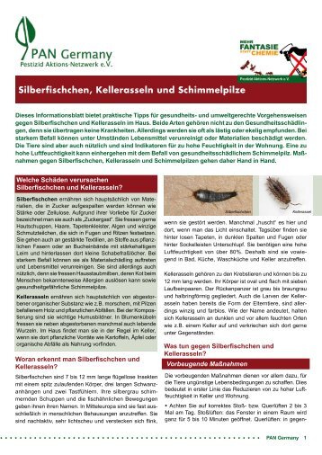 Silberfischchen, Kellerasseln und Schimmelpilze - PAN Germany