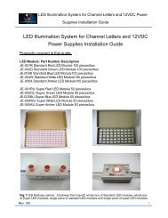 LED Illumination System for Channel Letters and 12VDC Power ...