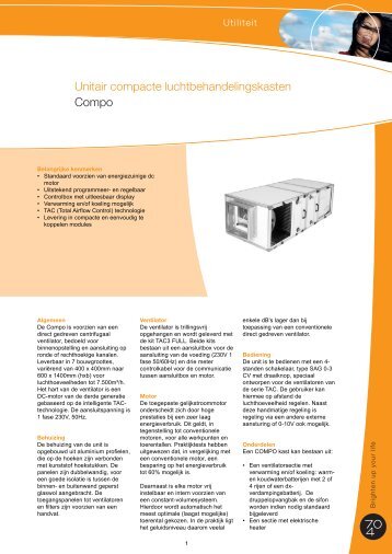 Unitair compacte luchtbehandelingskasten Compo - J.E. StorkAir