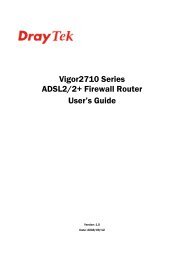 Vigor2710 Series ADSL2/2+ Firewall Router User's Guide