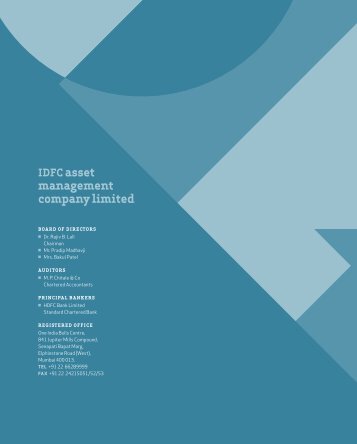 Annual Report - IDFC Mutual Fund