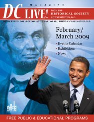 February/ March 2009 - The Historical Society of Washington, DC