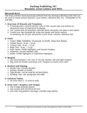 Sample cover letter for desktop publishing