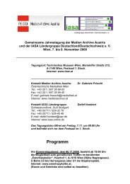 Programm - IASA-LÃ¤ndergruppe Deutschland/Deutschschweiz e. V.