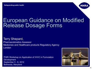 EMA Guidance on MR Dosage Form - PQRI