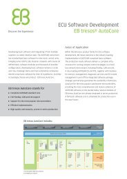 ECU Software Development EB tresos® AutoCore