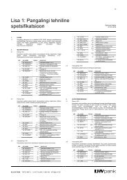 Lisa 1: Pangalingi tehniline spetsifikatsioon - LHV Pank