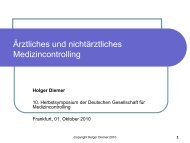 Holger Diemer - Deutsche Gesellschaft fÃ¼r Medizincontrolling