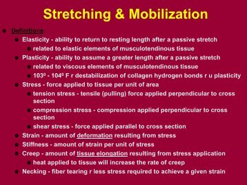 Stretching - Cold