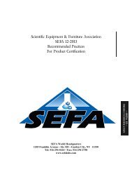 SEFA 12 - Scientific Equipment and Furniture Association