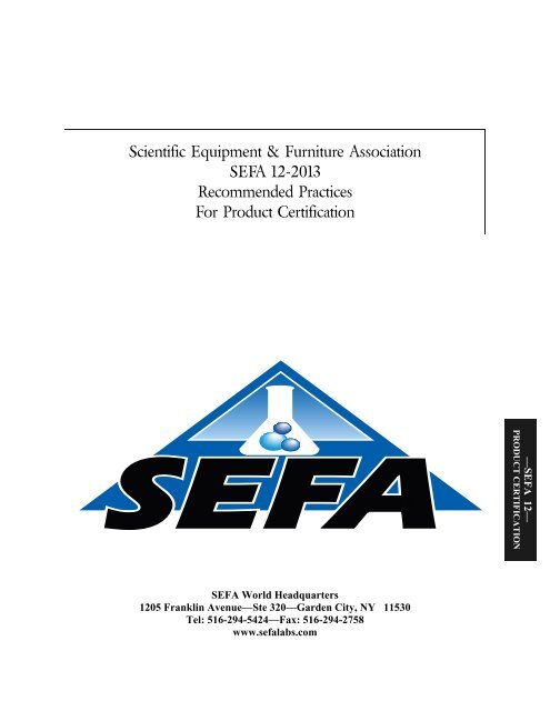 Sefa 12 Scientific Equipment And Furniture Association