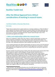 Ethical considerations of working in research teams - NCRM EPrints ...
