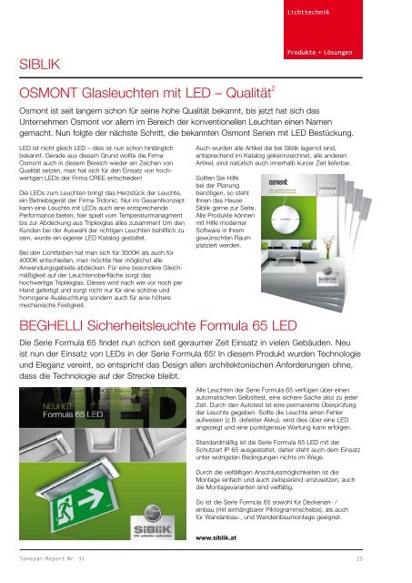 Lichttechnik Funktionale & Elegante Varianten - Sonepar Österreich