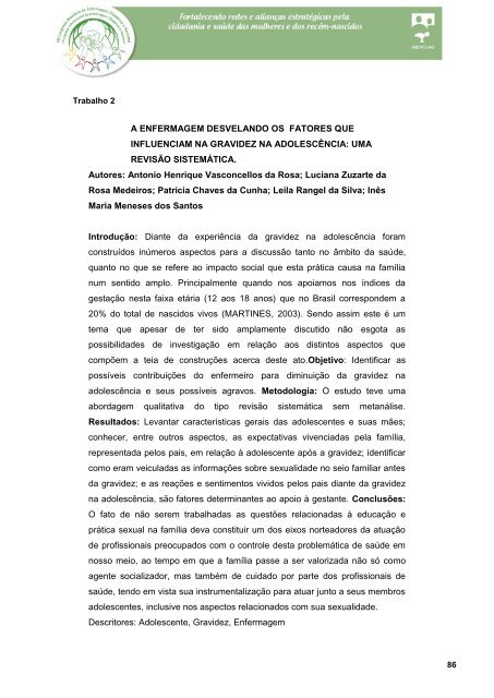 a enfermagem desvelando os fatores que influenciam na gravidez ... a enfermagem desvelando os fatores que influenciam na gravidez ...