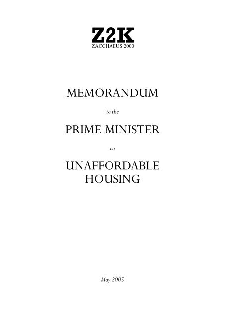 Memorandum-to-the-Prime-Minister-on-Unaffordable-Housing