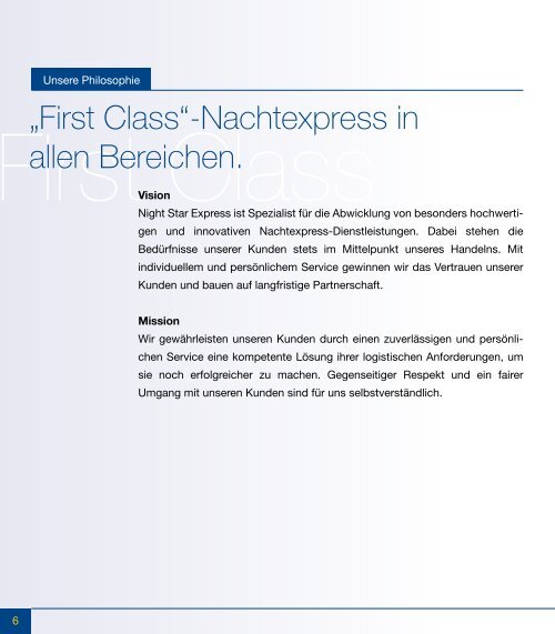 Eine interaktive Unternehmensgeschichte. - Night Star Express GmbH