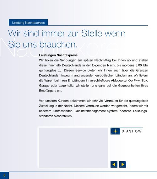 Eine interaktive Unternehmensgeschichte. - Night Star Express GmbH