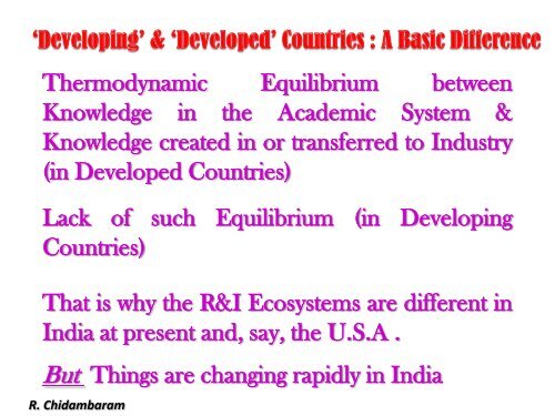 Talk by Dr. R. Chidambaram - Raja Ramanna Centre for Advanced ...