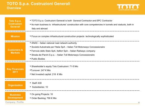 Toto Spa Costruzioni Generali