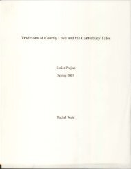 Traditions of Courtly Love and the Canterbury Tales