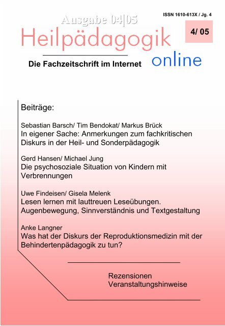 Heilpädagogik online 04/05
