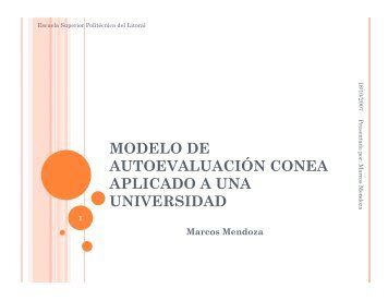 modelo de autoevaluaciÃ³n conea aplicado a una universidad - ICM