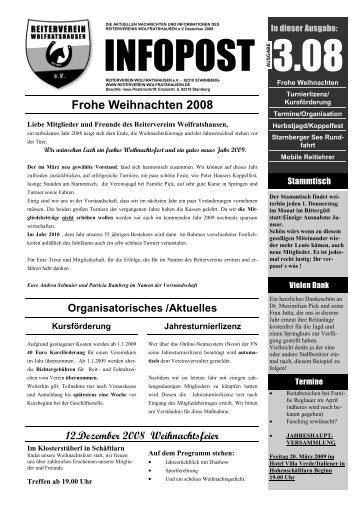 infopost0308 Endversion - Reiterverein Wolfratshausen e.V.