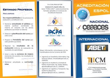 Triptico sobre el proceso de AcreditaciÃ³n Nacional - Icm