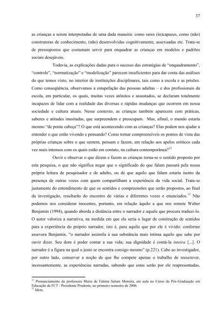 olhares de "crianÃ§as" sobre gÃªnero, sexualidade e infÃ¢ncia - UNESP