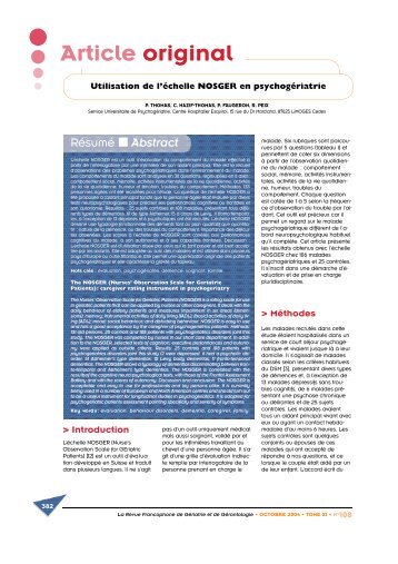 Article original - Centre hospitalier Esquirol