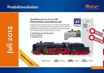 Roco Neuheiten-Info Juli 2012 - Modellbahnshop Sebnitz