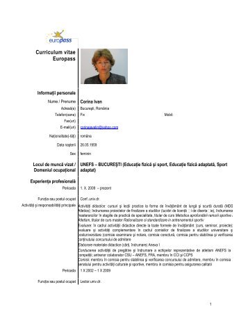 Ivan Corina - UNEFS Bucuresti