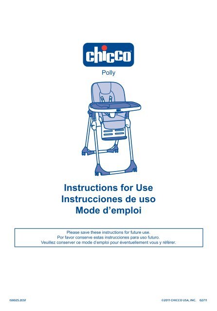 Instructions For Use Instrucciones De Uso Mode D Emploi Chicco