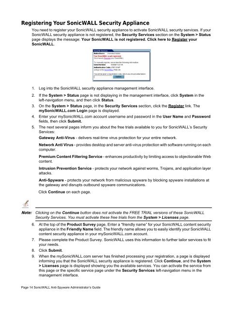 SonicWALL Anti-Spyware Administrator's Guide