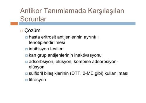 Antikor Tarama ve Tanımlamada Karşılaşılan Sorunlar