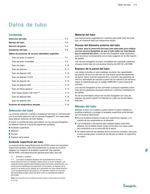 Datos de tubo (MS-01-107;rev_10;es-ES) - Swagelok