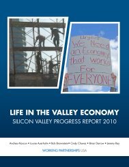 Life in the Valley Economy 2010 - Working Partnerships USA