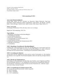 Protokol der Vollversammlung vom 23.04.2012